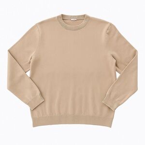 COS Wool Cotton Pullover Unisex Beige Size EU Large